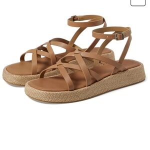 Madewell Havana/Miami Strappy Flatform-Rafia - Size 7.5